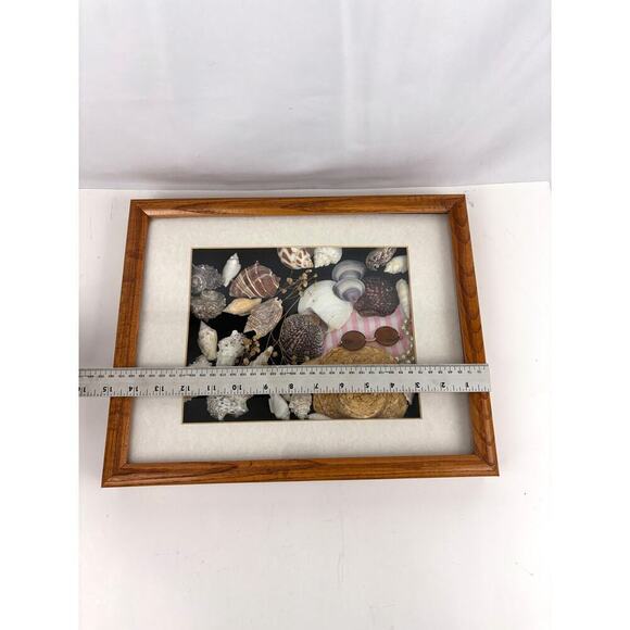 VTG Handmade Sea Shell Beach Art 12"x15" Nautical Beachy Shadowbox - Picture 6 of 8